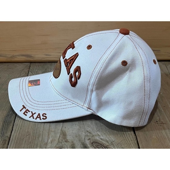 Texas Longhorns adjustable Hat. Unisex Adult. White w/Logo - Picture 2 of 5